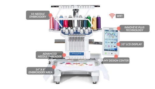 Brother PR1055X Ten-Needle Embroidery Machine - Image 5